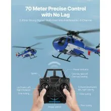 RC Helicopter 4 Channel Remote Control Aircraft Toy 6-Axis Gyro Kids Present