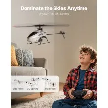 RC Helicopter 4 Channel Remote Control Aircraft Toy 39 Min Flight Kids Present