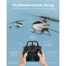 RC Helicopter 4 Channel Remote Control Aircraft Toy 39 Min Flight Kids Present