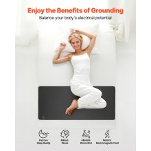 Grounding Mat 27 x 60 in Earthing Mat with Cord for Sleep Energy Anxiety