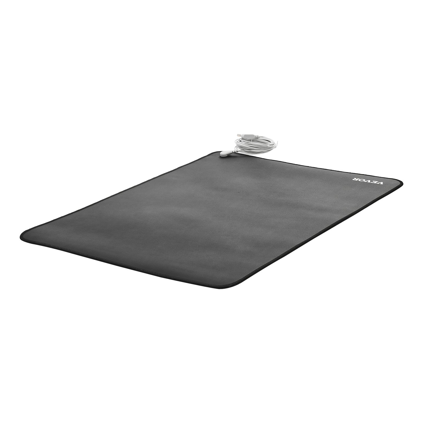 VEVOR Grounding Mat, 600 x 400 mm Anti-Slip PU Leather Earthing Mat (2 Packs), with 15 ft Grounding Cord, Grounding Pad for Sleep, Boost Energy, Improve Sleep, Reduce Anxiety at Home Office or Work