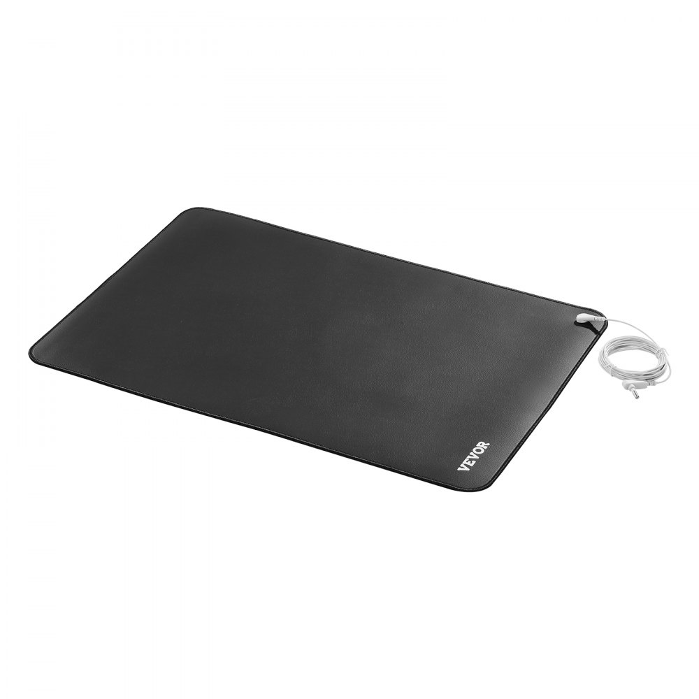 VEVOR Grounding Mat, 600 x 400 mm Anti-Slip PU Leather Earthing Mat, with 15 Feet Grounding Cord, Grounding Pad for Sleep, Boost Energy, Improve Sleep, Reduce Anxiety at Home Office or Work