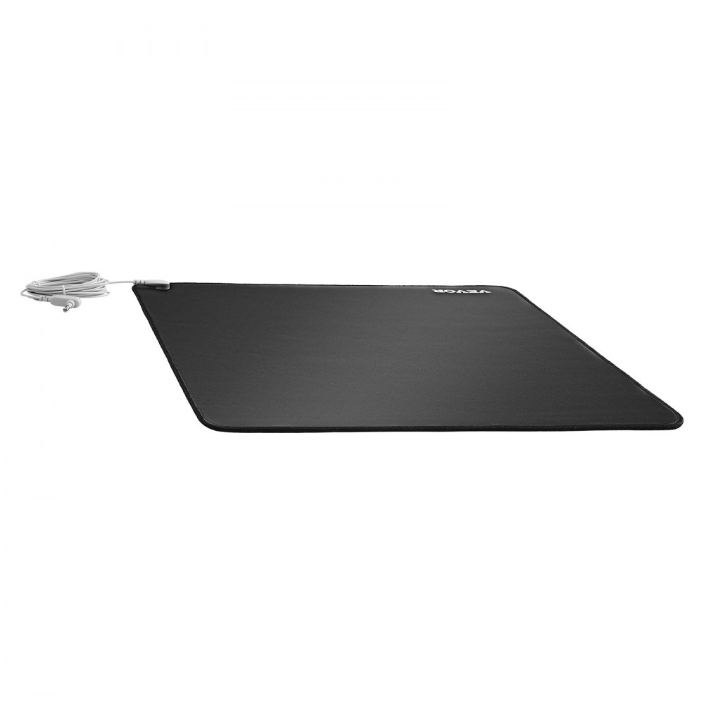 VEVOR Grounding Mat, 600 x 400 mm Anti-Slip PU Leather Earthing Mat, with 15 Feet Grounding Cord, Grounding Pad for Sleep, Boost Energy, Improve Sleep, Reduce Anxiety at Home Office or Work