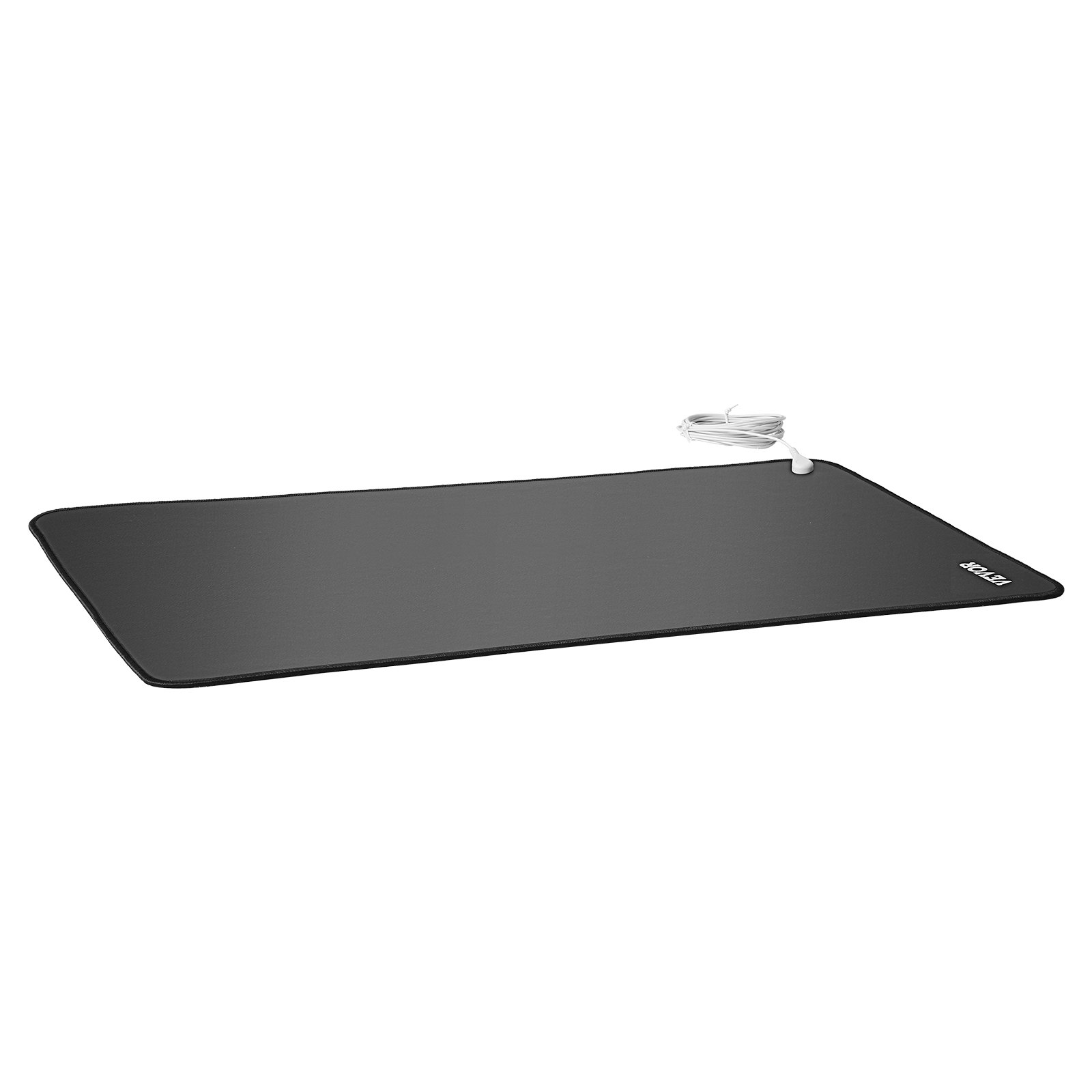 VEVOR Grounding Mat, 600 x 400 mm Anti-Slip PU Leather Earthing Mat, with 15 Feet Grounding Cord, Grounding Pad for Sleep, Boost Energy, Improve Sleep, Reduce Anxiety at Home Office or Work