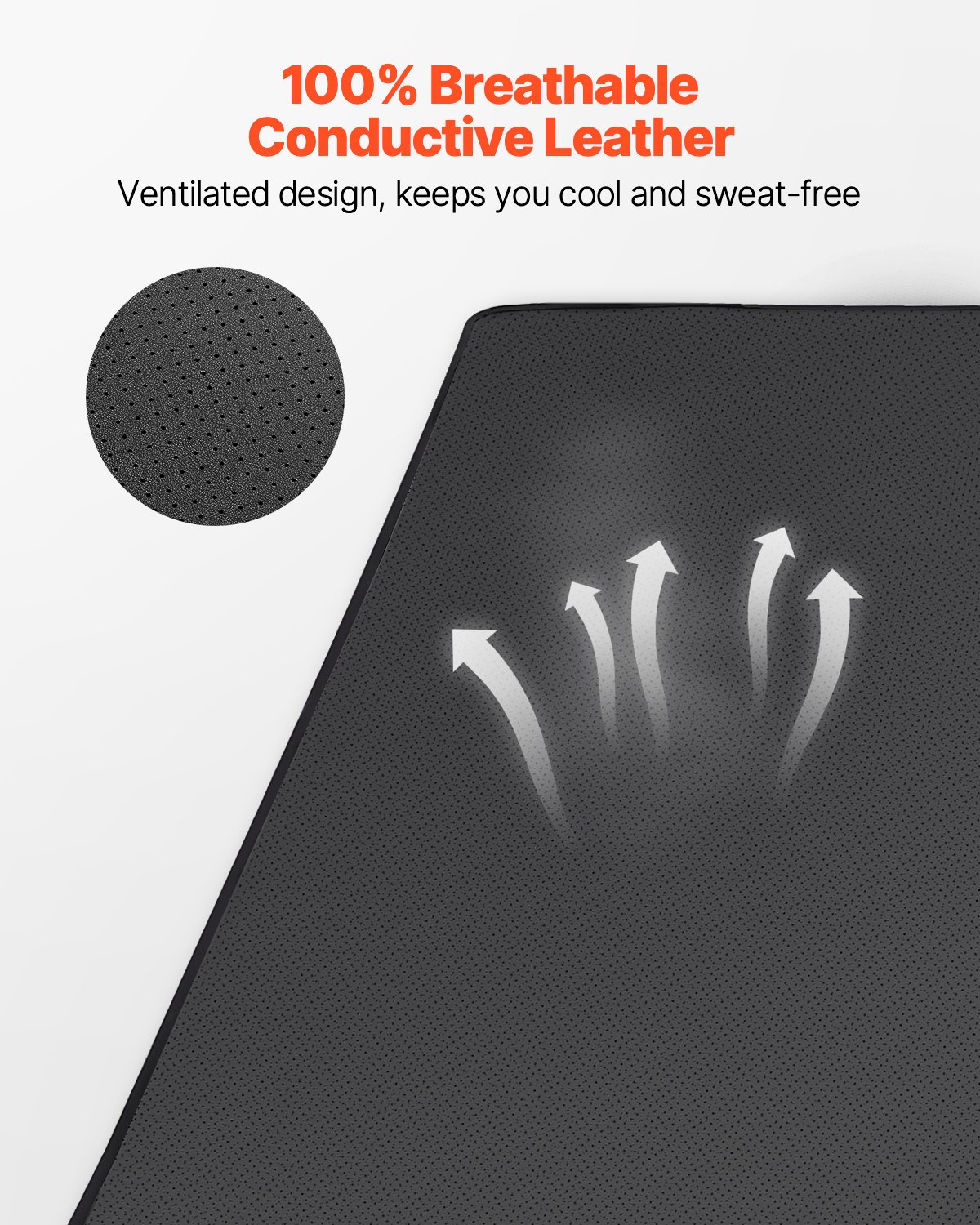 VEVOR Grounding Mat, 680 x 1980 mm Anti-Slip PU Leather Earthing Mat, with 15 Feet Grounding Cord, Grounding Pad for Sleep, Boost Energy, Improve Sleep, Reduce Anxiety at Home Office or Work