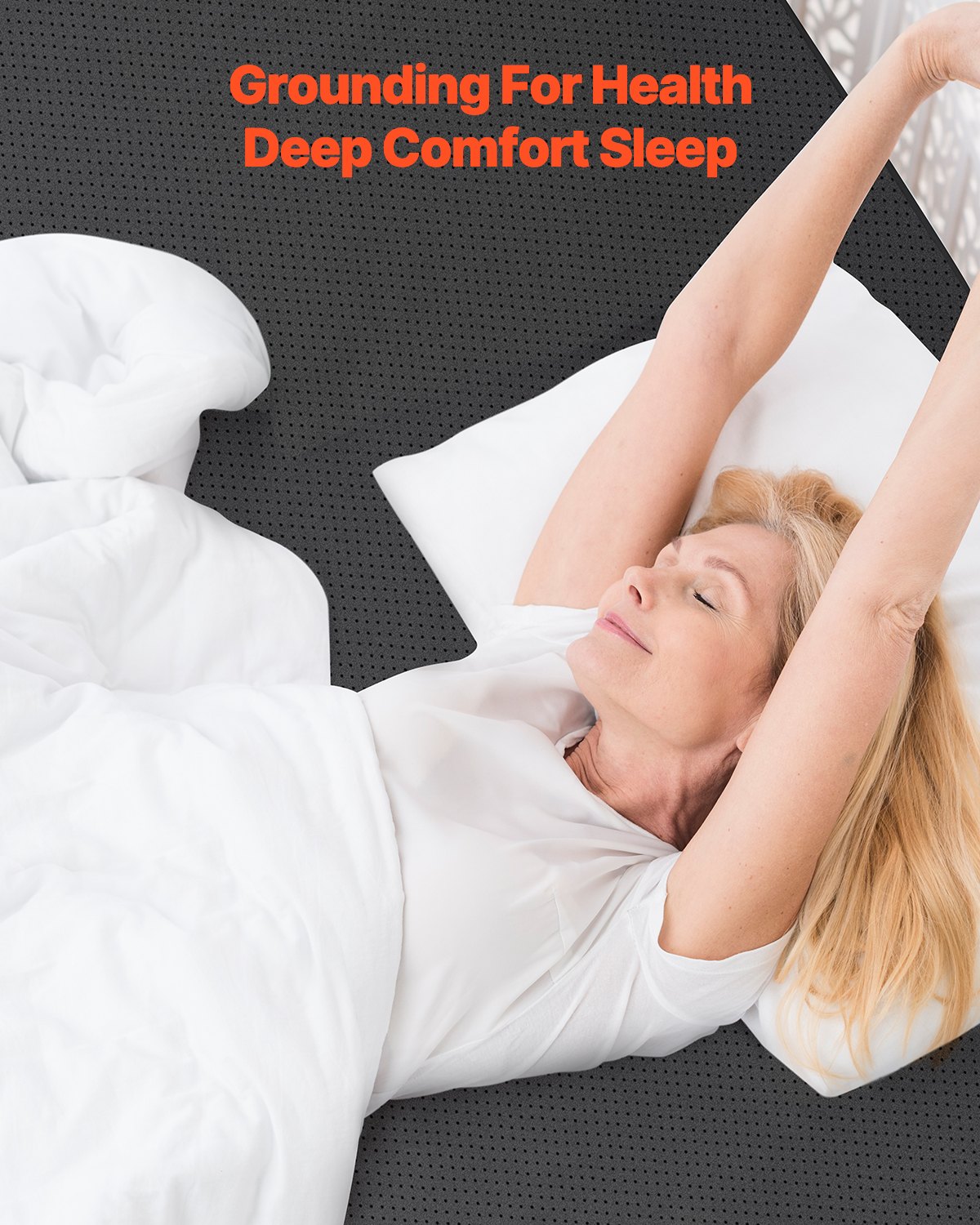 VEVOR Grounding Mat, 1380 x 1980 mm Anti-Slip PU Leather Earthing Mat, with 15 Feet Grounding Cord, Grounding Pad for Sleep, Boost Energy, Improve Sleep, Reduce Anxiety at Home Office or Work