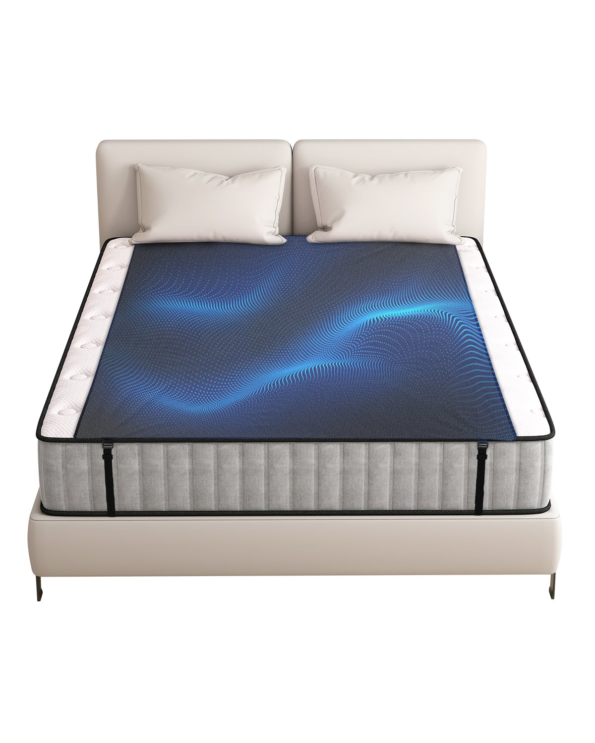 VEVOR Grounding Mat, 1380 x 1980 mm Anti-Slip PU Leather Earthing Mat, with 15 Feet Grounding Cord, Grounding Pad for Sleep, Boost Energy, Improve Sleep, Reduce Anxiety at Home Office or Work