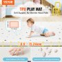 VEVOR 55"x79" Baby Play Mat Kids Crawling Soft Activity Floor Playmat 2 Side