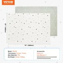VEVOR - Alfombra de juego para bebés de 55 x 79 pulgadas, suave, para gatear y actividades en el suelo, de 2 lados