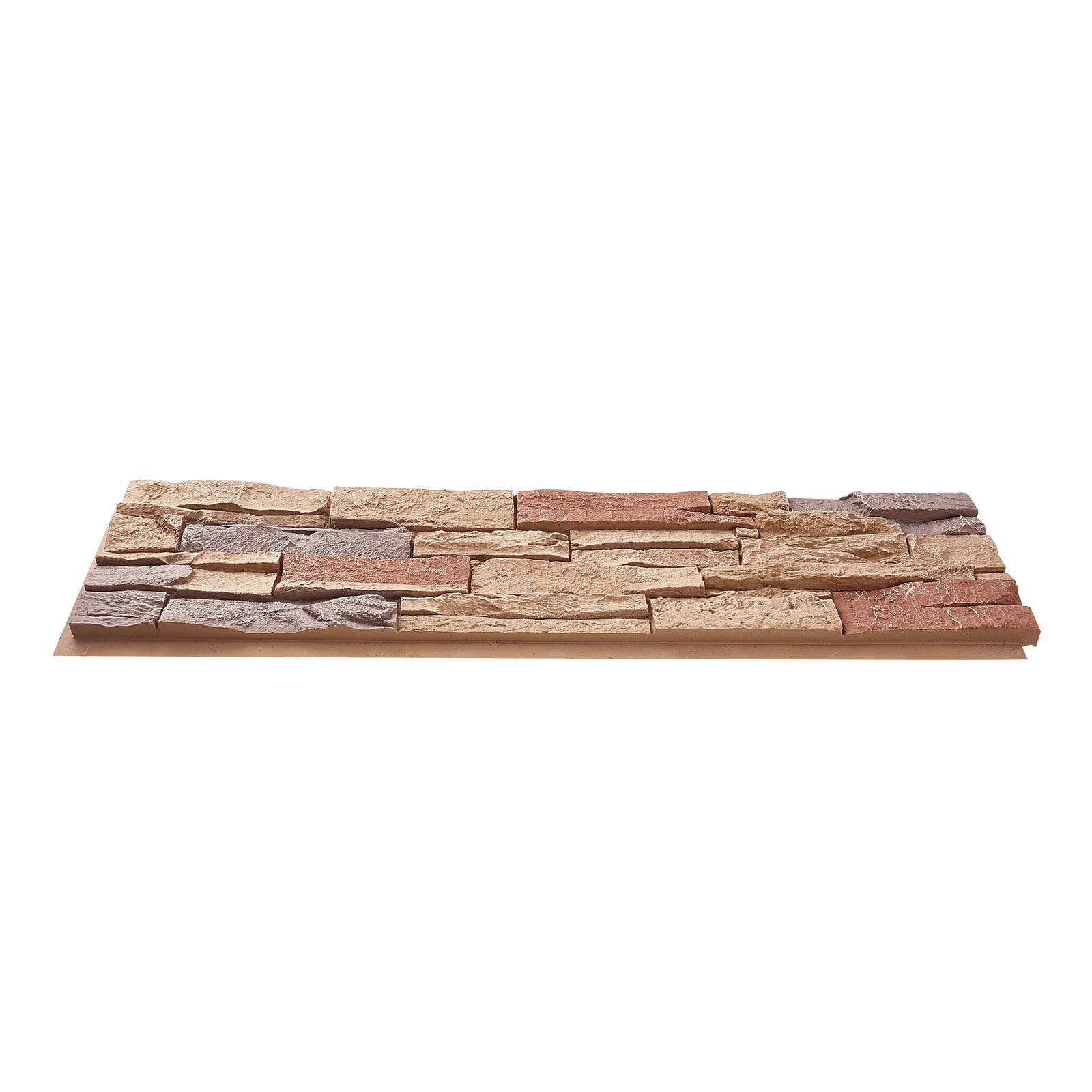 VEVOR Faux Stacked Stone Panel, 45.6 x 12.8 in Artificial Stone Wall Panels, High-Density PU Stones Siding Panel, Easy to Cut, Rock Panels for Interior and Exterior Decorations, Brick Red