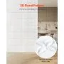 VEVOR 3D Wall Panels 33-Pack 11.81x11.81'' PVC 32 Sq.Ft Coverage Floral White