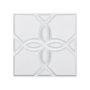 3D Wall Panels 33-Pack 11.81 x 11.81'' PVC 32 Sq.Ft Coverage Floral Matte White