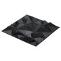 VEVOR 3D nástěnné panely, balení 33 kusů 11,81 x 11,81 palce PVC moderní umělecké minimalistické diamantové dlaždice, pokrytí 2,97㎡ akcentový nástěnný panel, interiérová dekorace pro strop, ložnici, obývací pokoj a hernu, matná černá