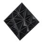 VEVOR 3D nástěnné panely, balení 33 kusů 11,81 x 11,81 palce PVC moderní umělecké minimalistické diamantové dlaždice, pokrytí 2,97㎡ akcentový nástěnný panel, interiérová dekorace pro strop, ložnici, obývací pokoj a hernu, matná černá