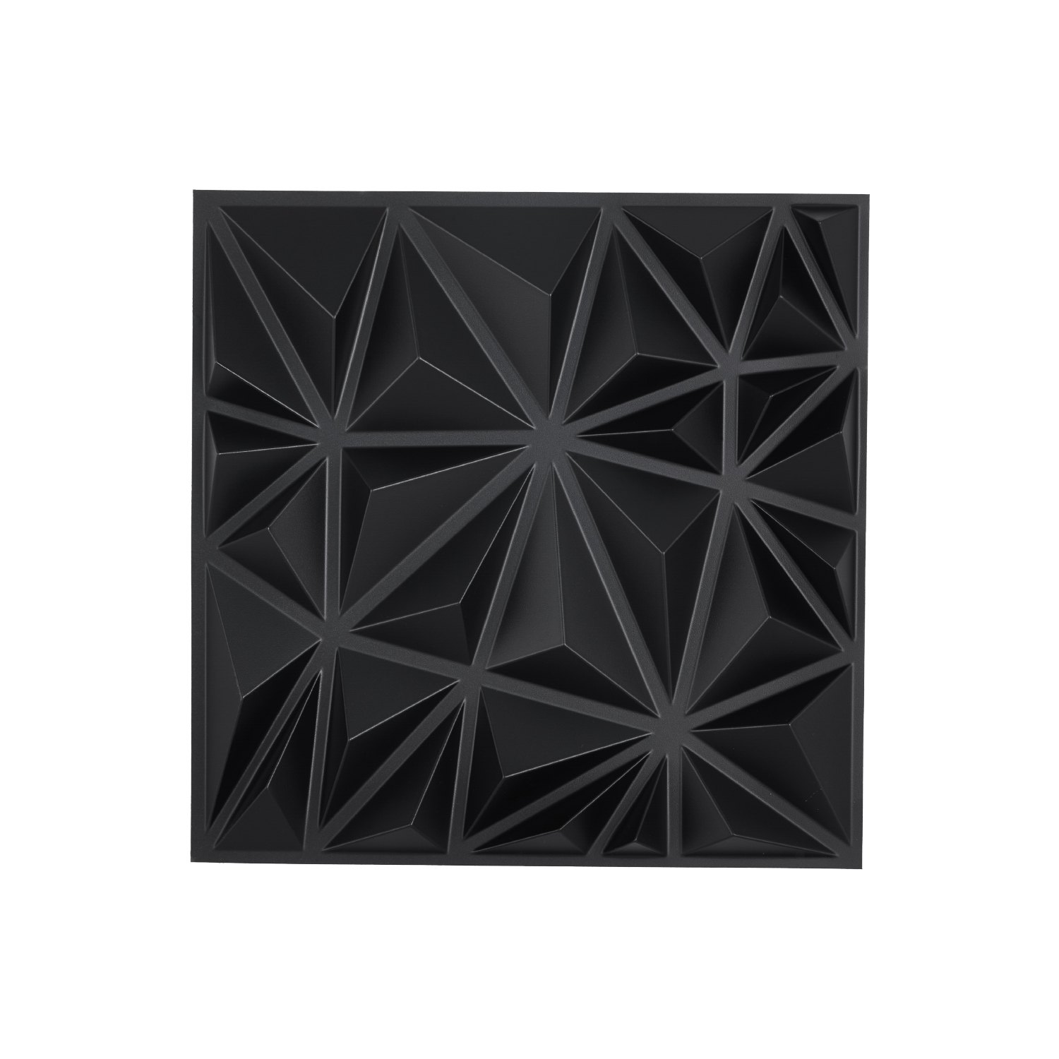 VEVOR 3D Wall Panels, 33-Pack 11.81 x 11.81 in PVC Modern Art Minimalist Diamond Tiles, 2.97㎡ Coverage Accent Wall Panel, Interior Home Decor for Ceiling, Bedroom, Living & Gaming Room, Matte Black