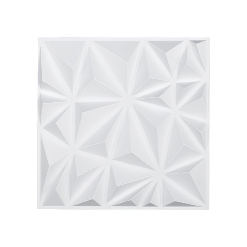 VEVOR 3D Wall Panels, 33-Pack 11.81 x 11.81 in PVC Modern Art Minimalist Diamond Tiles, 32 Sq.Ft Coverage Accent Wall Panel, Interior Home Decor for Ceiling, Bedroom, Living & Gaming Room, Matte White