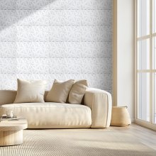 VEVOR 3D Wall Panels 33-Pack 11.81x11.81'' PVC 32 Sq.Ft Coverage Diamond White