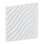 VEVOR 3D-veggpaneler, 12-pakning 47 x 47 cm PVC moderne kunst minimalistiske bølgefliser, 32 kvm dekning aksentveggpanel, interiørdekor for tak, soverom, stue og spillrom, matt hvit