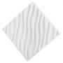 VEVOR 3D-veggpaneler, 12-pakning 47 x 47 cm PVC moderne kunst minimalistiske bølgefliser, 32 kvm dekning aksentveggpanel, interiørdekor for tak, soverom, stue og spillrom, matt hvit