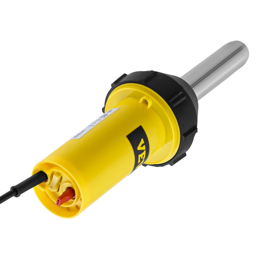 VEVOR Hot Air Plastic Welder, 1000W Hot Air Torch Pistol, 50- 600°C PVC TPO Vinyl Heat Gun Welding Torch, Plastic Welding Kit with 4 Accessories- 2 Nozzles, 1 Seam Roller & Brush for PP/PE/PVC Sheet