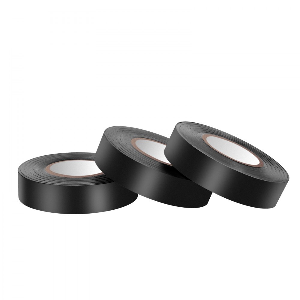 VEVOR 600V Electrical Tape, 10 Rolls, 3/4 in x 66 ft General Purpose PVC Insulating Wire, 0℉ to 221℉ Flame Retardant, Waterproof, Secure Adhesion, Weather Resistance, for Electrical Equipment, Black