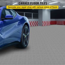 VEVOR Garage Tiles Interlocking Garage Flooring Tiles 12x12" 25 Pack Silver