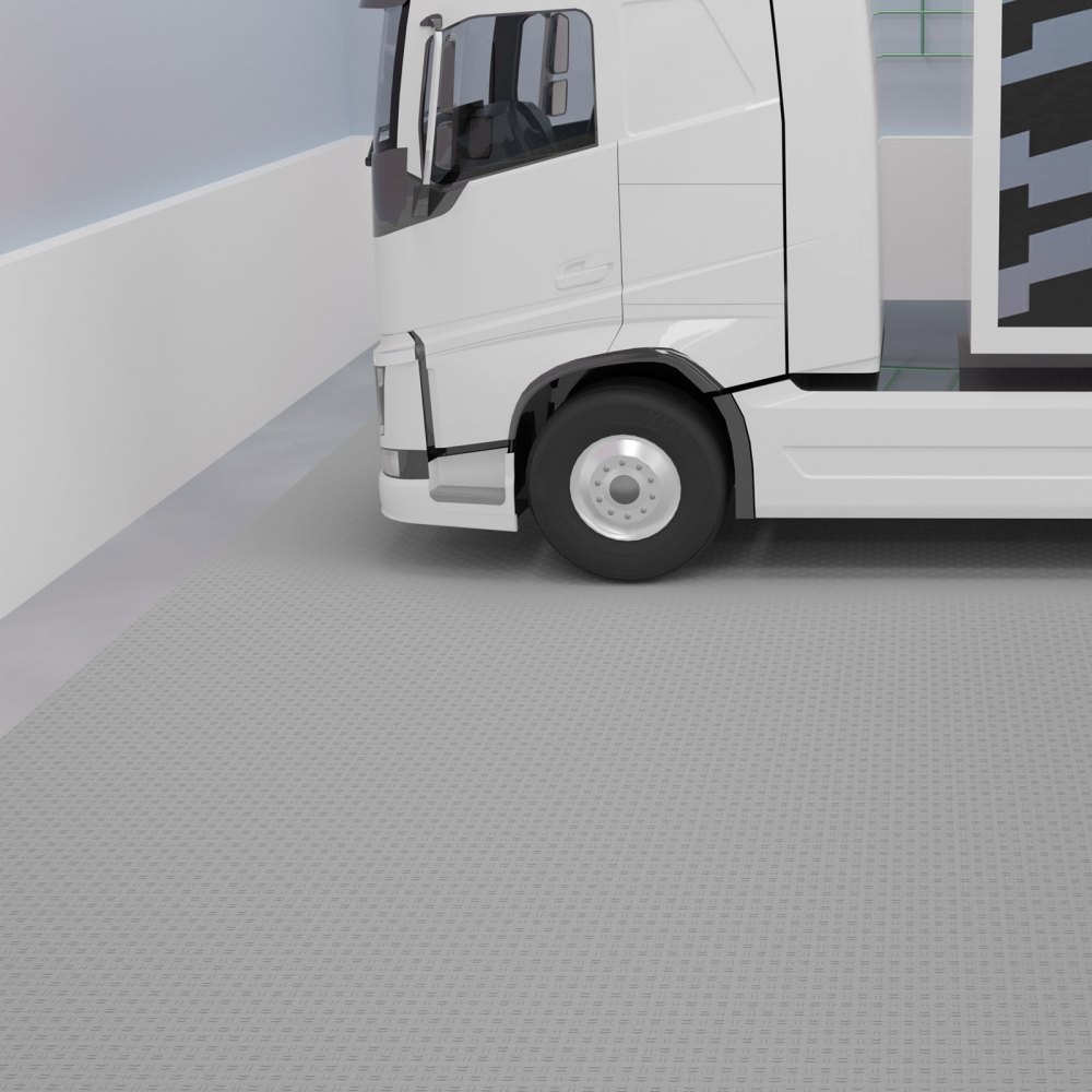 VEVOR Garage Tiles Interlocking, 12'' x 12'', 50 pcs, Silver Garage Floor Covering Tiles, Non-Slip Diamond Plate Garage Flooring Tiles, Support up to 55,000 lbs for Basements, Gyms, Repair Shops