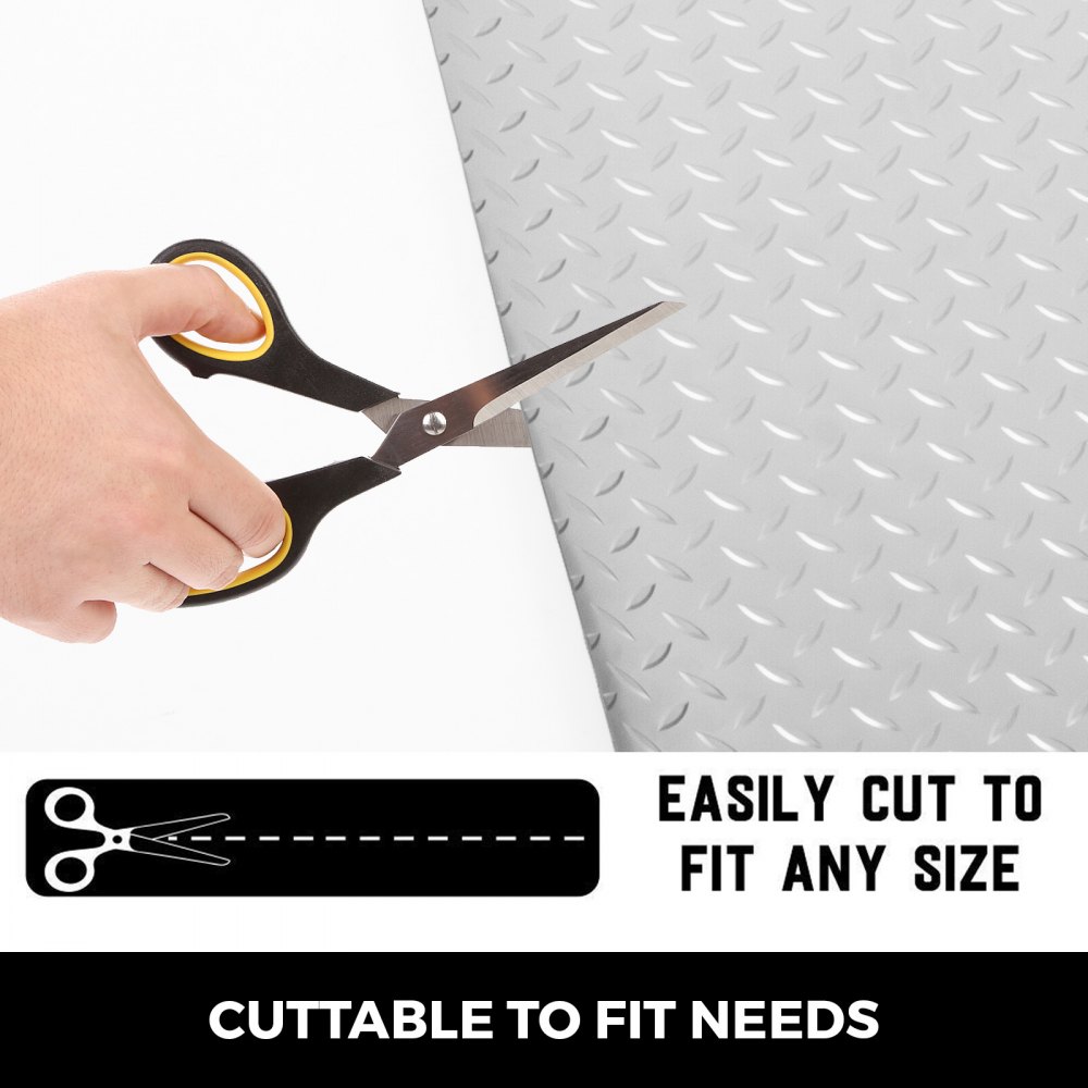 Garage Flooring Mat Roll PVC Flooring Raised Mat Trailer Floor Covering 2.5x1.1m