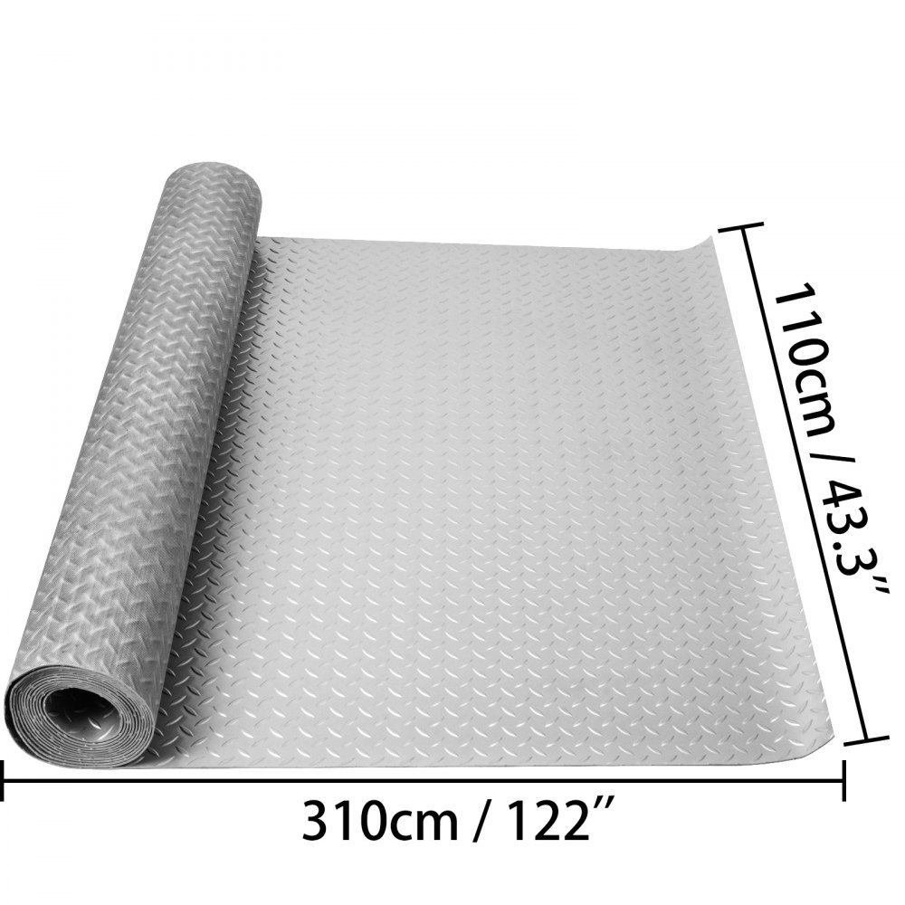 Vinyl Floor Covering Garage Flooring Mat Protector Gym Floor Covering 3.1x1.1M