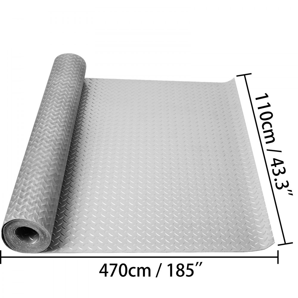 Garage Flooring Mats Roll PVC Flooring Raised Mat Trailer Floor Covering Diamond