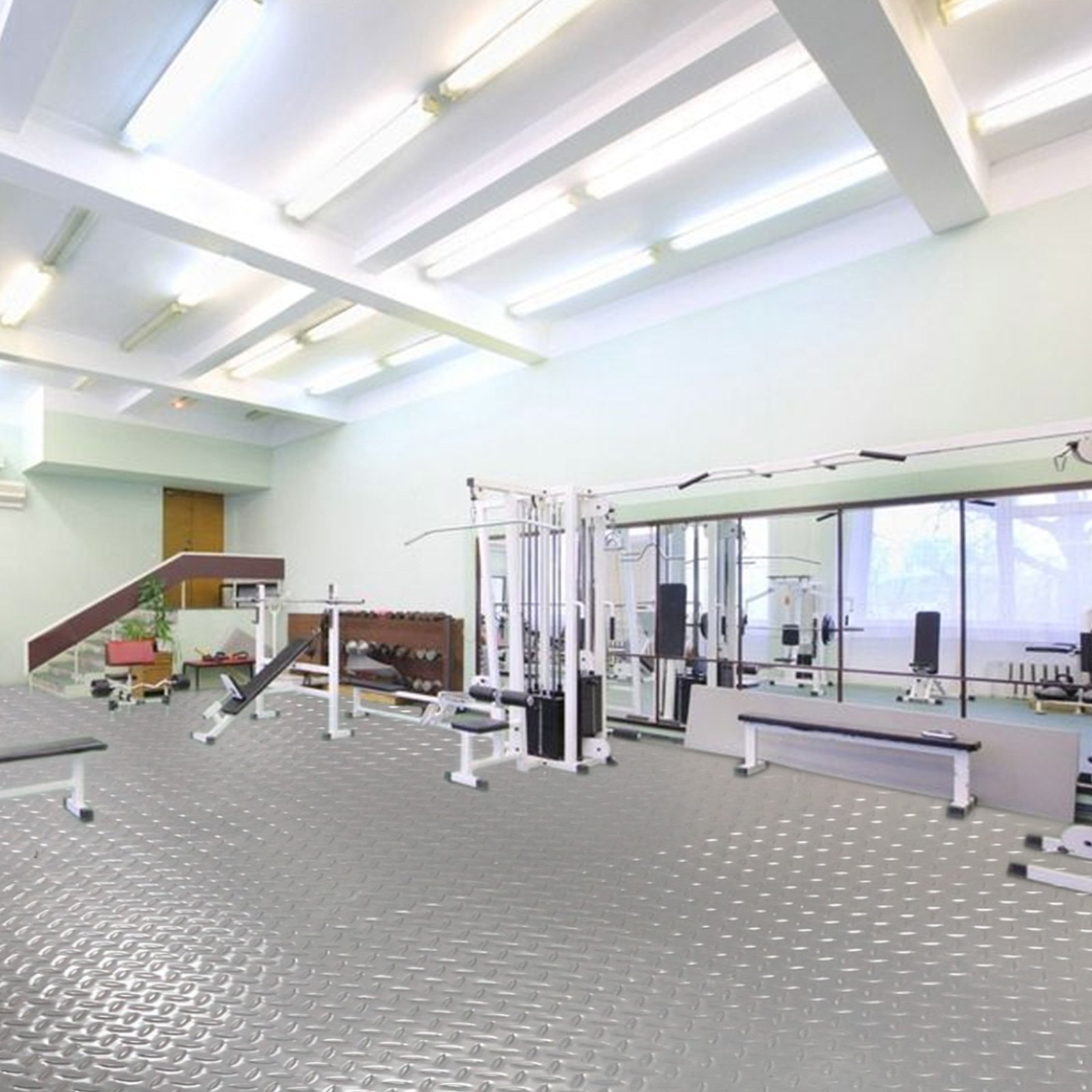 Garage Flooring Mat Roll Flooring Raised Mat 6.15x1.1m Trailer Floor Covering