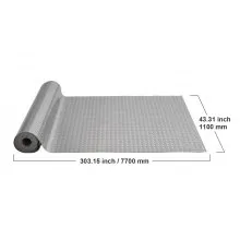 VEVOR Garage Floor Mat 25.5 x 3.6 Ft Garage Flooring 2.5mm Thickness Silver Garage Mat PVC Garage Floor Mats for Under Cars