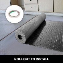 VEVOR – tapis de sol de Garage en PVC, 2 rouleaux, 17x3.6 pieds, épaisseur 2.5mm, noir, pour sous la voiture