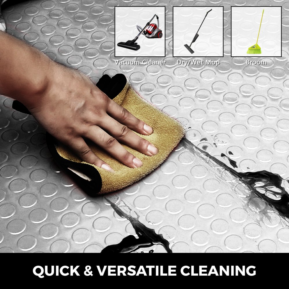 Grage Flooring Mat Roll Vinyl Floor Covering for Gym Workshop 5.2x1.1Mx2(Roll)