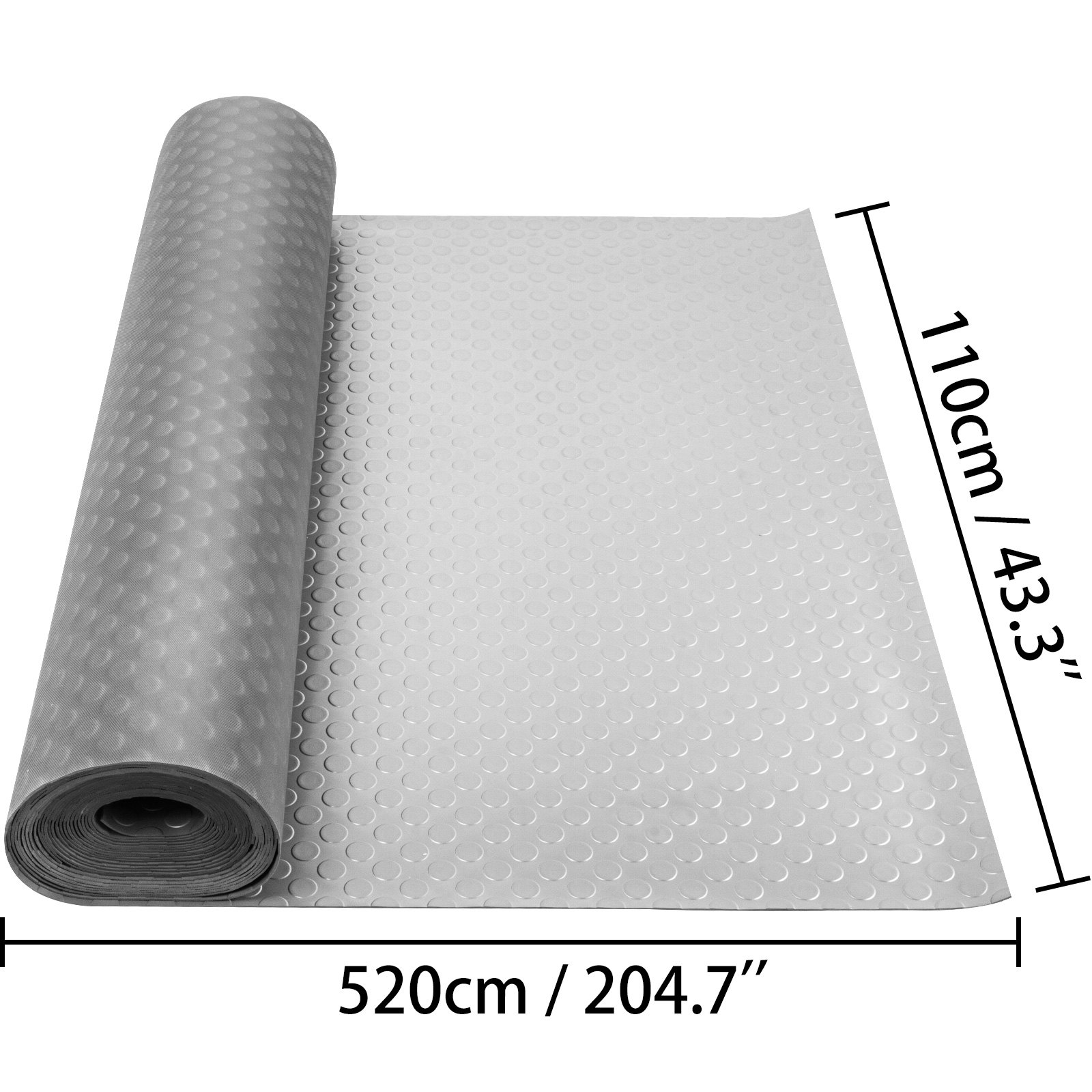 Grage Flooring Mat Roll Vinyl Floor Covering for Gym Workshop 5.2x1.1Mx2(Roll)