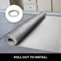 2 Rolls 17x3.6ft Garage Floor Mat Anti-slip Floor Protector Covering Mats Silver