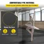 VEVOR Dance Floor, 6.6x11.8ft Dance Floor Roll, 0.06in Thick PVC Vinyl Dance Floor, Black/Grey Reversible Portable Dance Floor, Non-Slip Dance Flooring, Ballet Dance Floor for Jazz, Pop, Lyrical Style