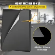 VEVOR Dance Floor, 6.6x11.8ft Dance Floor Roll, 0.06in Thick PVC Vinyl Dance Floor, Black/Grey Reversible Portable Dance Floor, Non-Slip Dance Flooring, Ballet Dance Floor for Jazz, Pop, Lyrical Style