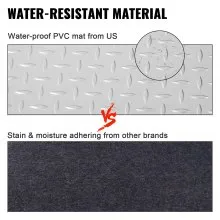 VEVOR Garage Floor Mat 3.9x6.56ft Vinyl Garage Flooring Roll Anti-Slide Diamond Texture Silver Garage Mats for Under Car 25.6sqft Covering Space DIY PVC Garage Floor Mat for Gyms Boats Car Trailer