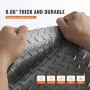 VEVOR Garage Floor Mat 4.9x9.2 ft Vinyl Garage Flooring Roll Anti-Slide Diamond Texture Silver Garage Mats for Under Car 45 sqft Covering Space DIY PVC Garage Floor Mat for Gyms Boats Car Trailer