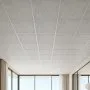 VEVOR 605x605mm PVC Ceiling Tiles 12-Pack Drop Ceiling Panels White Marble, PVC Foam Board, Grid Fit, Water-Resistant, Flexible Cut, Easy to Clean, Modern Decorative Finish for Home, Office Areas