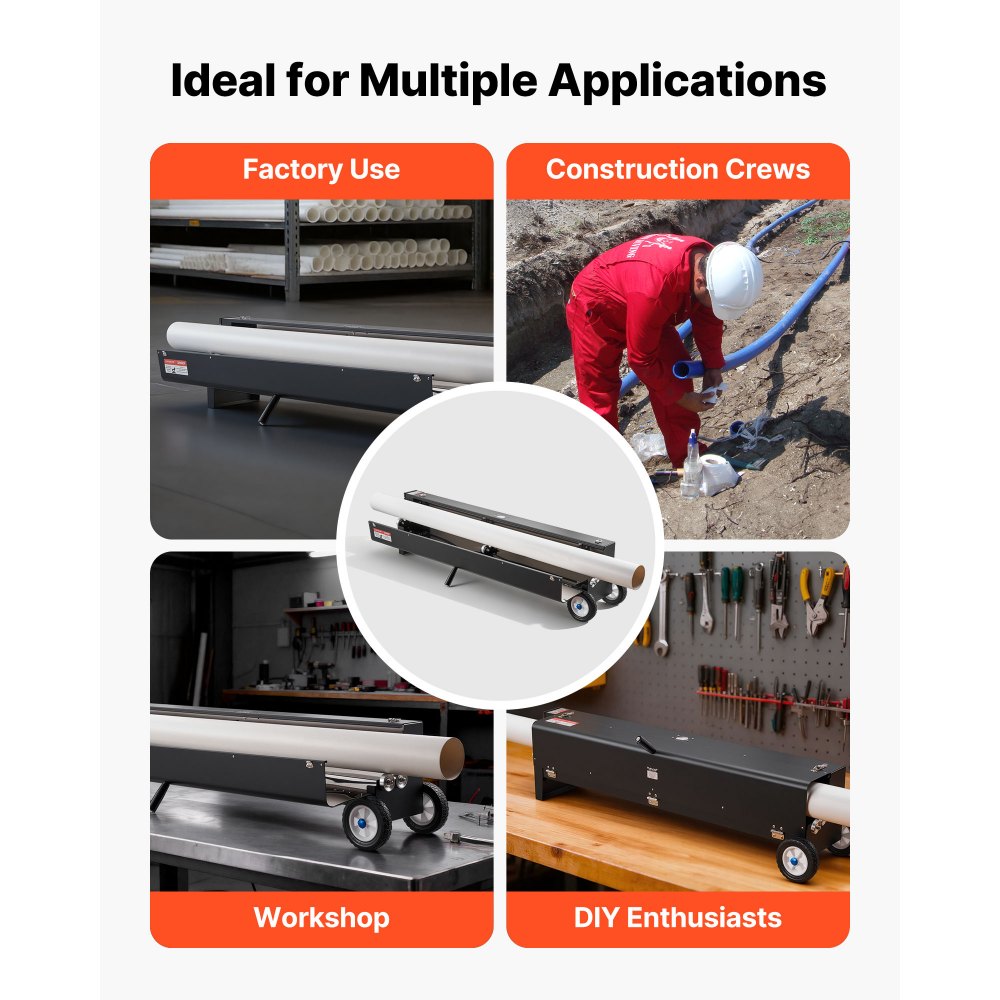 VEVOR Electric PVC Conduit Heater, 1/2" to 4", 2200W Rapid and Even Heating, PVC Bender Heater Pipe Bending Tool with Carrying Handle, Easy to Use, for Construction Crews, DIY Enthusiasts, Workshop