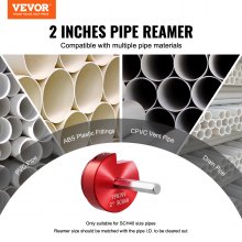 VEVOR 2 In PVC Pipe Reamer Tool Pipe Fitting Saver of Aluminum Alloy for SCH 40