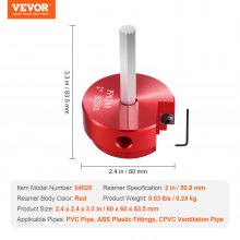 VEVOR 2 In PVC Pipe Reamer Tool Pipe Fitting Saver of Aluminum Alloy for SCH 40