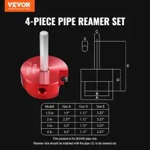PVC Pipe Reamer Tool Pipe Fitting Socket Saver Aluminum Alloy for SCH 40