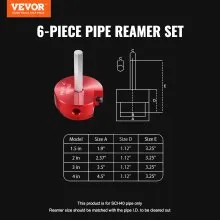 PVC Pipe Reamer Tool Pipe Fitting Socket Saver Aluminum Alloy for SCH 40