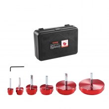 VEVOR 6Pcs PVC Pipe Reamer Kit, Plastic Pipe Fitting Socket Saver Kit, Includes 3/4", 1", 1-1/2", 2", 3", 4'', for PVC, CPVC, ABS Fittings, with Tool Box, for Exhaust, Drain, Water Pipes Cleaning