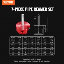 VEVOR PVC Pipe Reamer Tool Pipe Fitting Socket Saver Aluminum Alloy for SCH 40