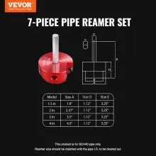 PVC Pipe Reamer Tool Pipe Fitting Socket Saver Aluminum Alloy for SCH 40