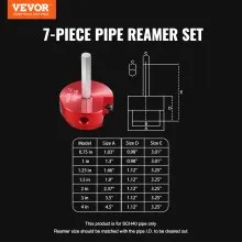 PVC Pipe Reamer Tool Pipe Fitting Socket Saver Aluminum Alloy for SCH 40